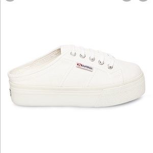 White platform superga sneakers